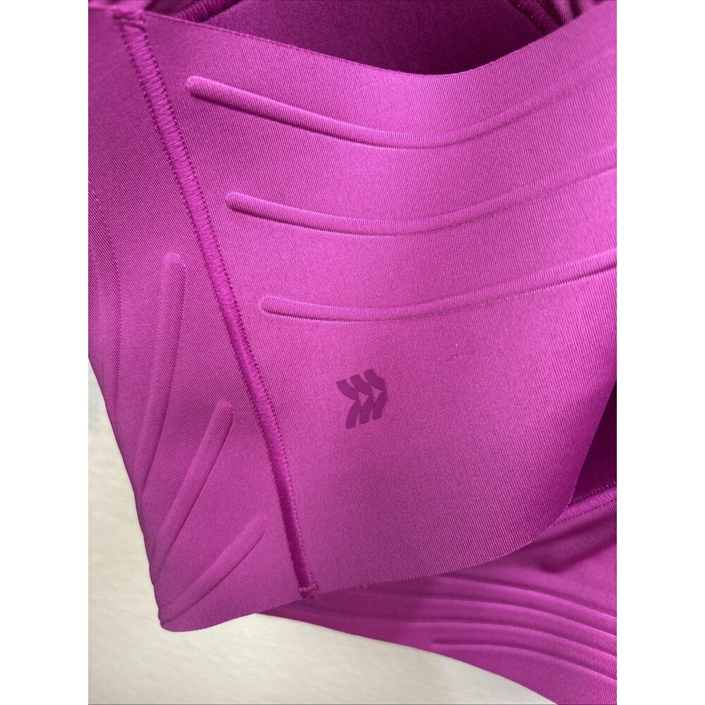 All In Motion Women High Support Embossed Racerback Sports Bra 2X New Purple - Picture 4 of 10